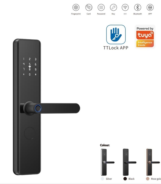 Smart Fingerprint Door Lock: Biometric + Card + Password Access for Apartments – Remote Control via App